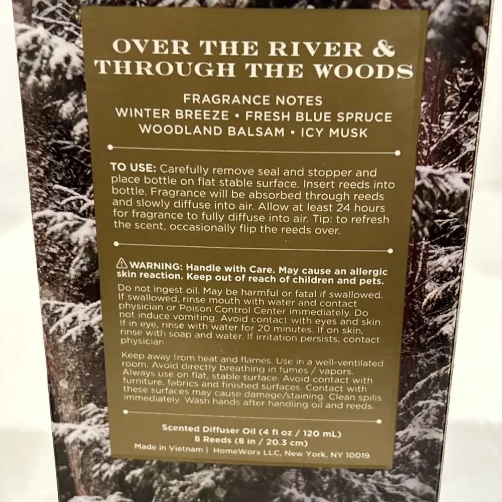 HomeWorx by Slatkin + Co Over the river and through the woods Reed Diffuser 4 oz